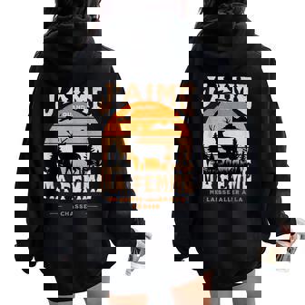 J'aime Quand Ma Humour Couple Cadeau Chasse Chasseur Sweat à capuche oversize pour femme avec imprimé dans le dos - Cadeauxyz