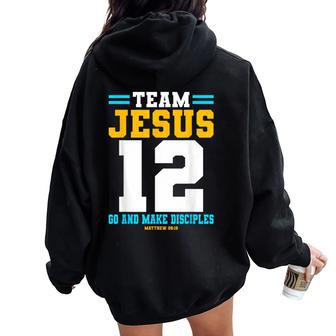 Jesus Baseball Team Jesus Christian Matthew 28 Women Oversized Hoodie Back Print - Thegiftio UK
