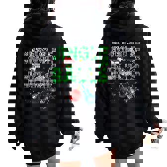 Jingle Balls Tinsel Tits Couple's Matching His And Hers Xmas Women Oversized Hoodie Back Print | Mazezy