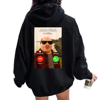 John Pork Is Calling John Pork Meme Women Women Oversized Hoodie Back Print - Thegiftio UK