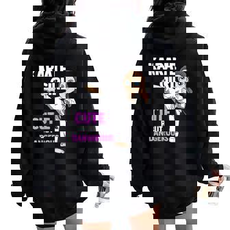 Jolie Fille De Karaté Sweat à capuche oversize pour femme avec imprimé dans le dos - Cadeauxyz