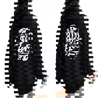 Joueur De Casino Casino Girl Jeux D'argent Sweat à capuche oversize pour femme avec imprimé dans le dos - Cadeauxyz