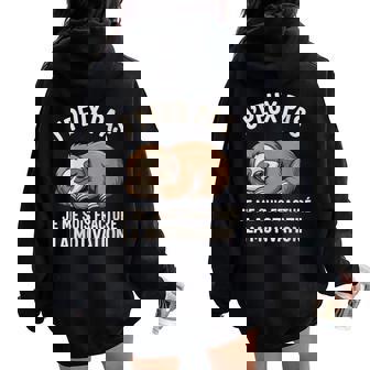 J’Peux Pas Je Meuis Fracturé La Motivation Humour Paresse Sweat à capuche oversize pour femme avec imprimé dans le dos - Cadeauxyz