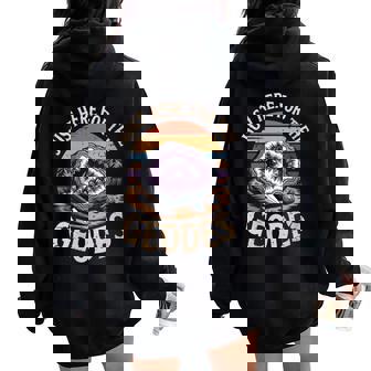 Just Here Geodes Collecting Season Geologist Minerals Women Oversized Hoodie Back Print | Mazezy