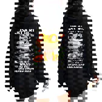 Just A Girl Who Loves Bearded Dragons Women Oversized Hoodie Back Print | Seseable FR