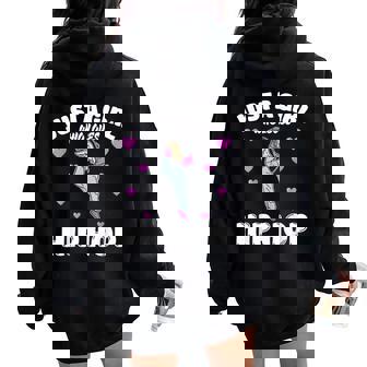 Just A Girl Who Loves Hip Hop Music Lover Women Oversized Hoodie Back Print - Seseable