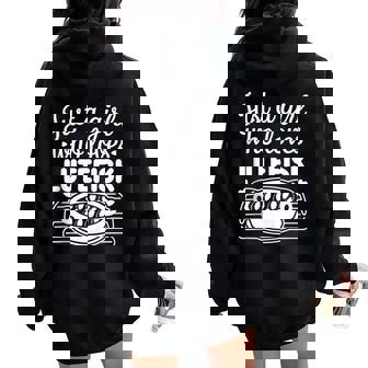 Just A Girl Who Loves Lutefisk Tank Top Women Oversized Hoodie Back Print - Monsterry