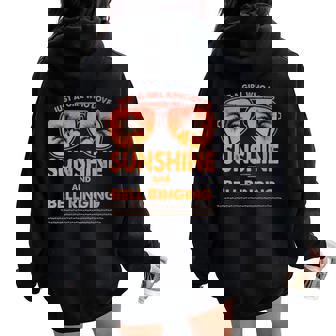 Just A Girl Who Loves Sunshine And Bell Ringing For Woman Women Oversized Hoodie Back Print | Mazezy