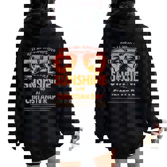 Just A Girl Who Loves Sunshine And Christian Rap For Woman Women Oversized Hoodie Back Print | Mazezy
