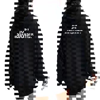 Just Sidequesting Rave EDM Women Oversized Hoodie Back Print | Mazezy