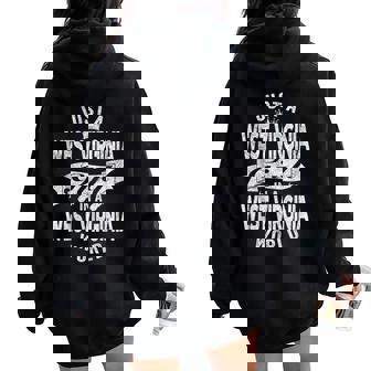 Just A West Virginia Girl In A West Virginia World Women Oversized Hoodie Back Print | Mazezy