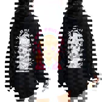 K-Pop Princess K-Pop Lover Korean Music Cute Anime Girl Women Oversized Hoodie Back Print | Mazezy