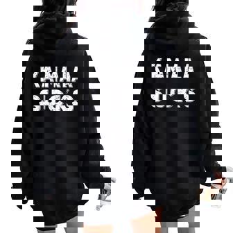 Kamalaucks Kamala Harrisucks And Women レディース オーバーサイズ パーカー バックプリント - Kawaiitshirt