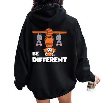 Kawaii Red Panda Be Different Women Oversized Hoodie Back Print - Regaloses