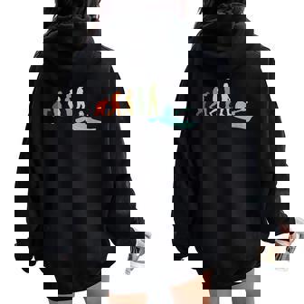 Kayak Canoe Rafting Paddle Water Sports Evolution Kayaker Women Oversized Hoodie Back Print | Mazezy