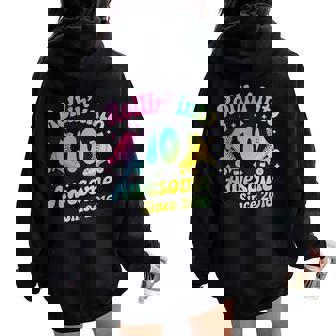 Kids Roller Skating 10th Birthday Party Girls Born 2016 Women Oversized Hoodie Back Print | Mazezy