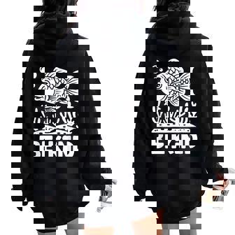 Be Kind Fish 学校教師の初日おめでとう レディース オーバーサイズ パーカー バックプリント - Kawaiitshirt