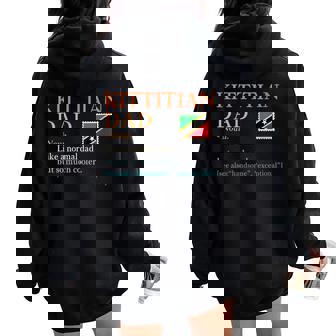 Kittitian Dad Definition Saint Kitts And Nevis Father Day Women Oversized Hoodie Back Print | Mazezy