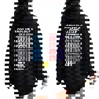 La Tabla Periódica De Alomancia Metales Elementos Women Oversized Hoodie Back Print - Regaloses