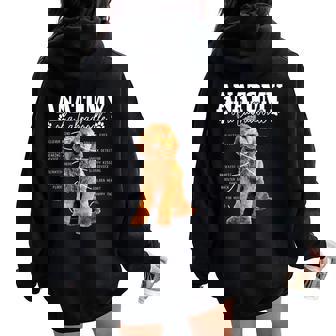 Labradoodle Anatomy Cute Doodle Dog Mom Women Oversized Hoodie Back Print | Mazezy