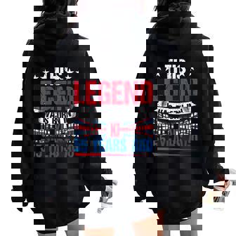 Legend Was Born In United Kingdom 55 Years Ago 55th Birthday Women Oversized Hoodie Back Print | Mazezy