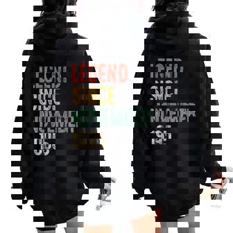 Legend November 1995 30Th Birthday 30 Year Old Women Oversized Hoodie Back Print | Seseable FR