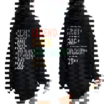 Legend November 2020 5Th Birthday Boy Girl 5 Year Old Women Oversized Hoodie Back Print | Mazezy