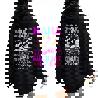 Let's Roll Mama Of The Birthday Girl Roller Skate Birthday Women Oversized Hoodie Back Print - Thegiftio