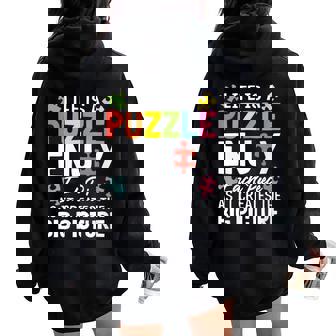 Life Is A Puzzle Enjoy Each Piece Jigsaw Puzzle Lovers Women Oversized Hoodie Back Print | Mazezy