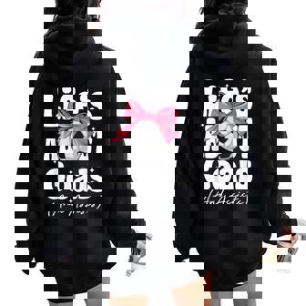 Life's About Goals And Assists Coquette Pink Girls Soccer Women Oversized Hoodie Back Print - Thegiftio