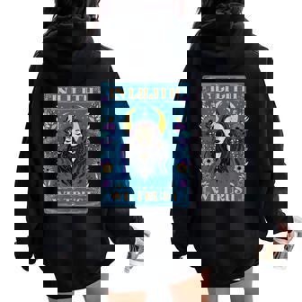 Lilith Goddess Floral Tarot Card In Lilith We Trust Women Oversized Hoodie Back Print | Mazezy