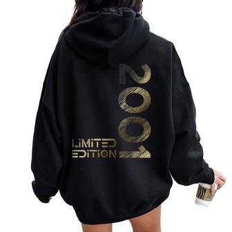 Limited Edition 2001 Man Woman 25Th Birthday 25 Women Oversized Hoodie Back Print - Thegiftio UK