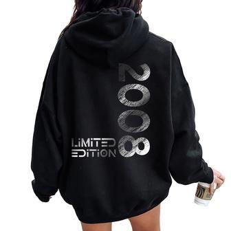 Limited Edition 2008 Boy Girl 18Th Birthday 18 Women Oversized Hoodie Back Print - Thegiftio UK