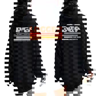 Logger Retro Sunrise Women Oversized Hoodie Back Print | Mazezy