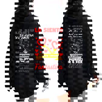 Loiento Esta Hombre Esta Tomada Corazon Amor Regalo Women Oversized Hoodie Back Print - Regaloses