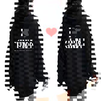 I Love Chennai India Indian Family Holiday Travel Souvenir Women Oversized Hoodie Back Print | Mazezy