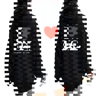 I Love Dal Healthy Lentil Soup Eat Legume Indian Food Women Oversized Hoodie Back Print | Mazezy