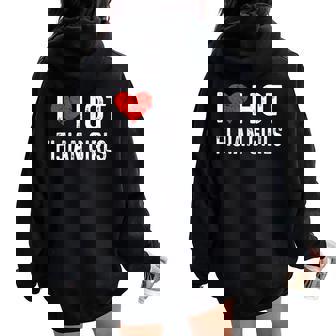 I Love Hot Fijian Girls Fiji Heart Wife Girlfriend Women Oversized Hoodie Back Print | Mazezy