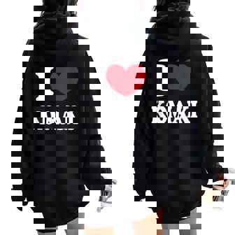 I Love Komaki アイラブ小牧 レディース オーバーサイズ パーカー バックプリント - Kawaiitshirt