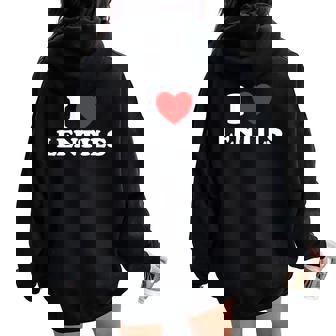 I Love Lentils Healthy Soup Eat Legume Indian Food Dal Women Oversized Hoodie Back Print | Mazezy