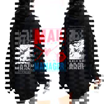 Mail Manager Mail Carrier Mailman Postal Worker Women Oversized Hoodie Back Print | Mazezy