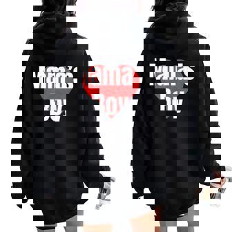 Mama's Boy おもしろグッズ服 レディース オーバーサイズ パーカー バックプリント - Kawaiitshirt