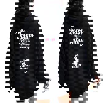 Mama Bunny Baby Bunny Annuncio Di Gravidanza Pasqua Felpa con cappuccio oversize da donna con stampa posteriore - Novitaregali