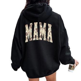 Mama Camouflage Mommy Happy Mother's Day Mom Life Women Oversized Hoodie Back Print | Mazezy