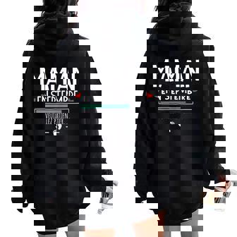 Maman Eneptembre 2024 Annonce De Grossesse Pour La Famille Sweat à capuche oversize pour femme avec imprimé dans le dos - Cadeauxyz