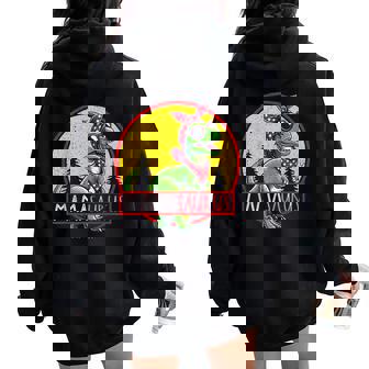 Mamasaurus T Rex Dinosaurio T-Rex Mamaaurus Retro Women Oversized Hoodie Back Print - Regaloses