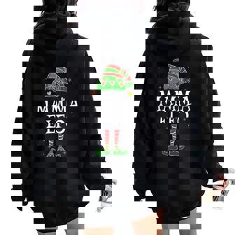 Mamma Elfo Famiglia Natale Personalizzata Divertente Felpa con cappuccio oversize da donna con stampa posteriore - Novitaregali