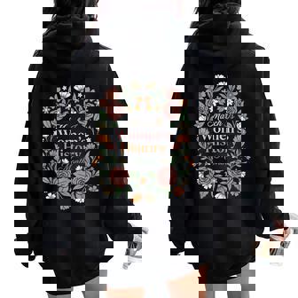 March Is Women’S History Month Flower Empowerment Women Oversized Hoodie Back Print - Thegiftio