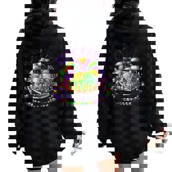 Mardi Gras King Cakes Women Oversized Hoodie Back Print | Mazezy