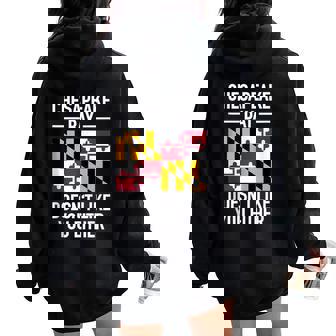 Maryland Men Women Chesapeake Bay Doesn't Like You Either Tank Top Women Oversized Hoodie Back Print | Mazezy